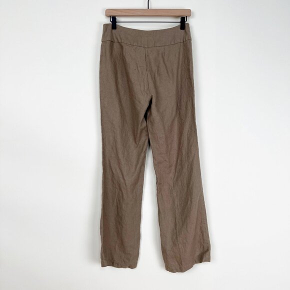 New Eileen Fisher 100% Linen Wide Leg Straight Trousers Minimalist Coastal Pants - Picture 7 of 9